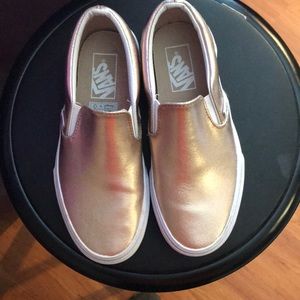 metallic rose gold vans